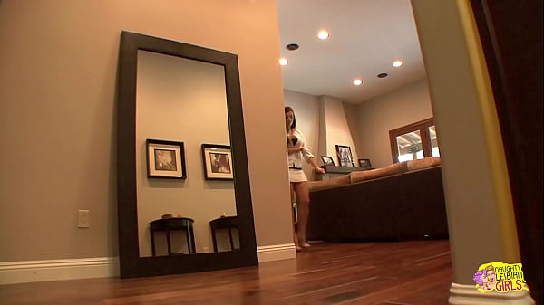 Two almost perfect lesbians with great big tits ate each others pussies on the couch